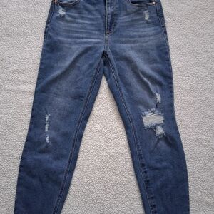 Celebrity Pink Blue Distressed Skinny Jeans